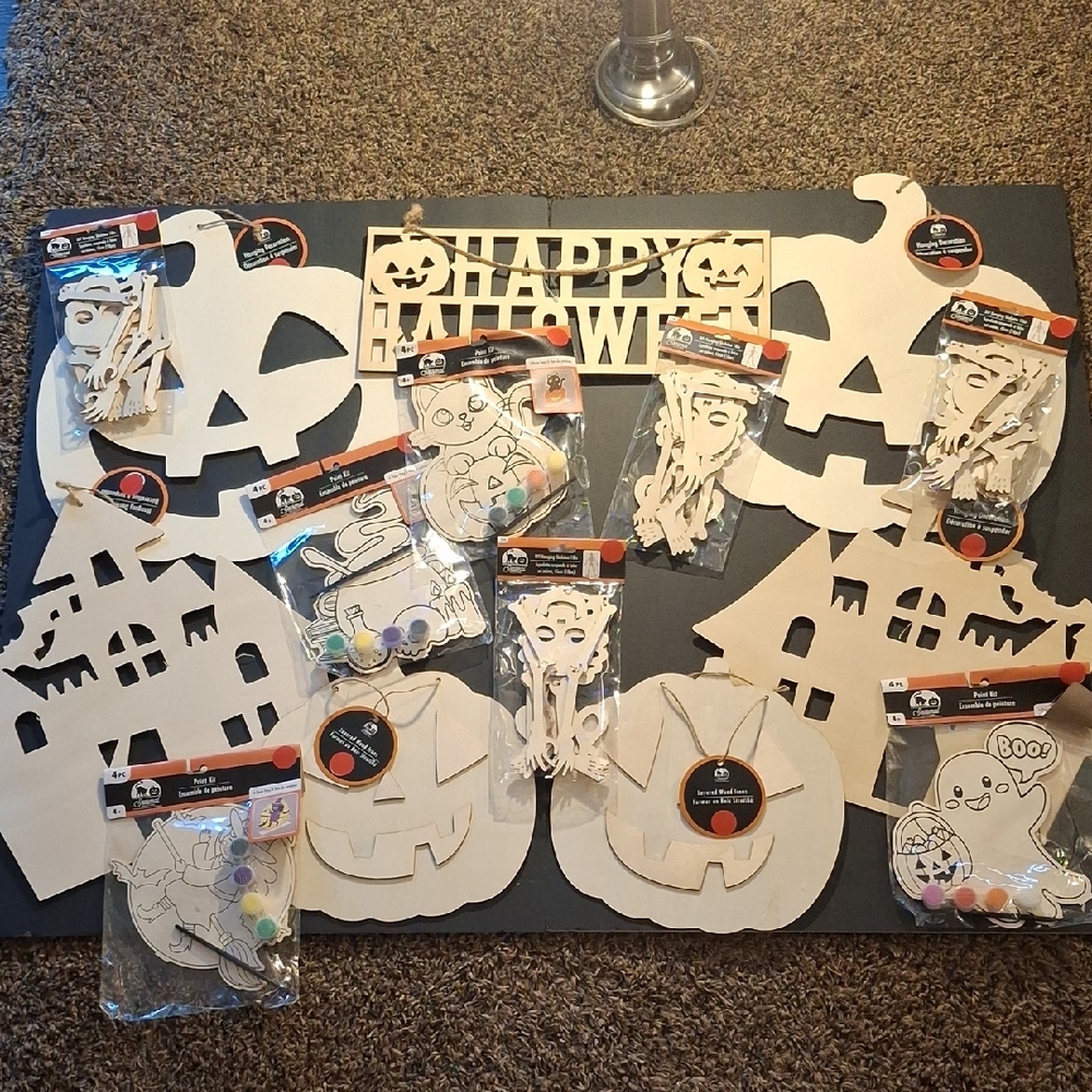 Halloween Wooden Craft Kit - Natural Wood